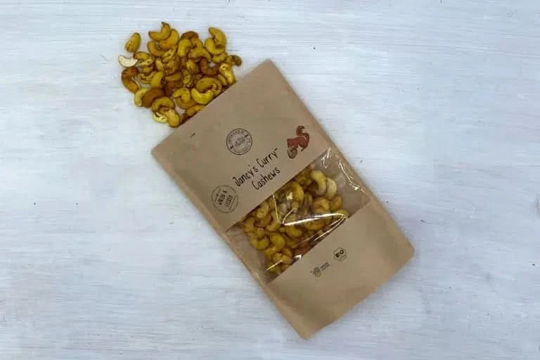 Jancy’s Curry Cashews Bio