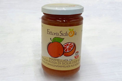 Fattoria Sicilsole, Bio Blutorangen Marmelade, 370g Glas
