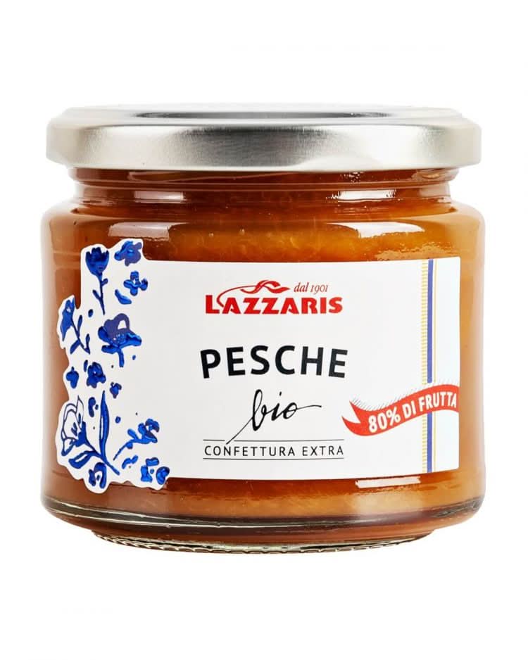 Lazzaris - Bio Konfitüre Extra - Pfirsich - 80% Frucht - 230g