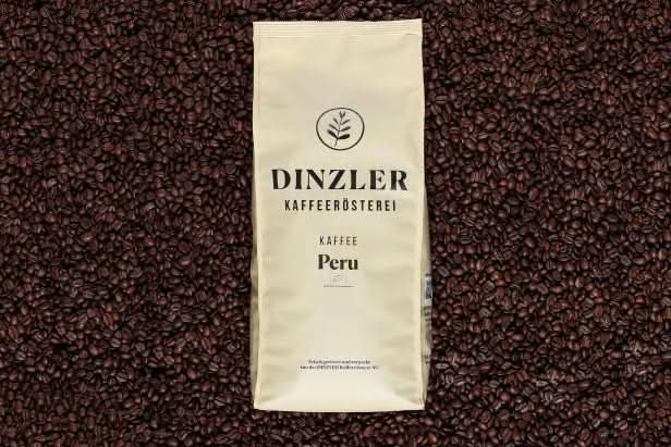 Dinzler Kaffeerösterei, Kaffee Peru Organico, ganze Bohne, 250g