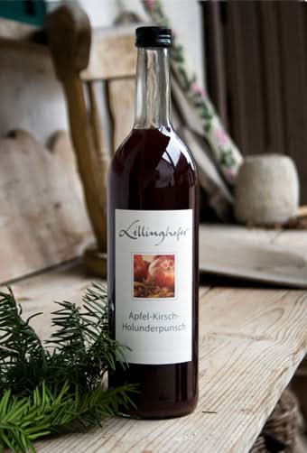 Apfel-Kirsch-Holunder-Punsch Lillinghofer Obstgut Bio regional