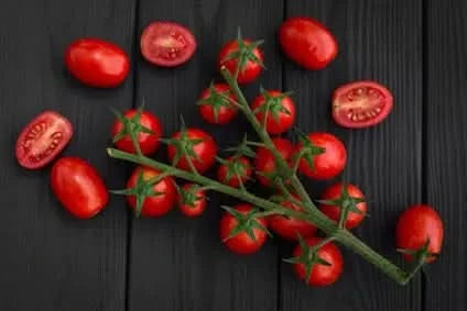 Romacherrytomaten an der Rispe Bio