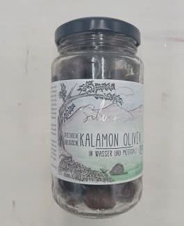 Silver Leaf - Bio Kalamon Oliven in Wasser und Meersalz mit Stein