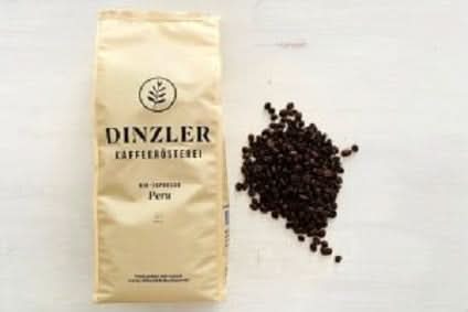Dinzler Kaffeerösterei, Espresso Peru, ganze Bohne Bio