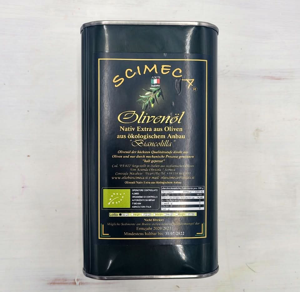 Scimeca - Olivenöl - "Bancolilla" - extra vergine - 1000ml