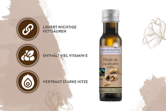 Bio Erdnussöl geröstet, Flasche, 100ml