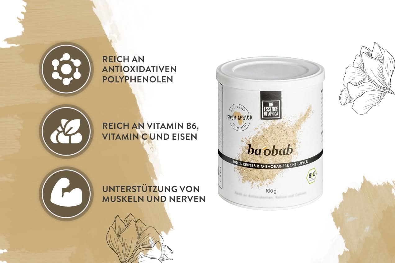 Bio Baobab-Fruchtpulver, 100 gr