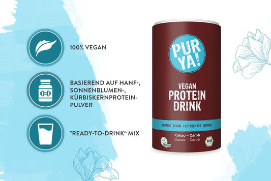 PURYA! - Bio vegan Protein Drink - Kakao-Carob 550g