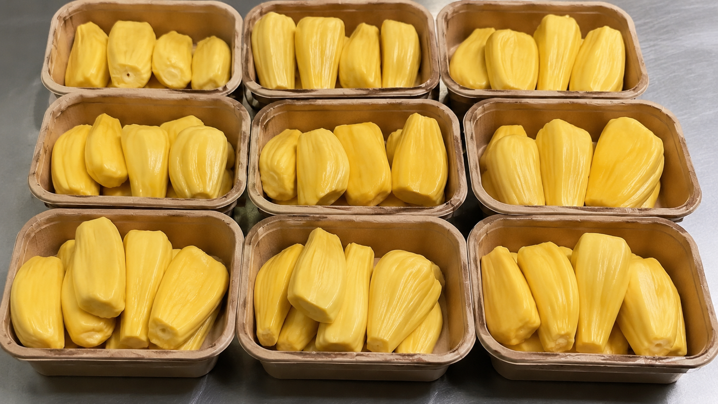 Frische Jackfruit Handgeschält