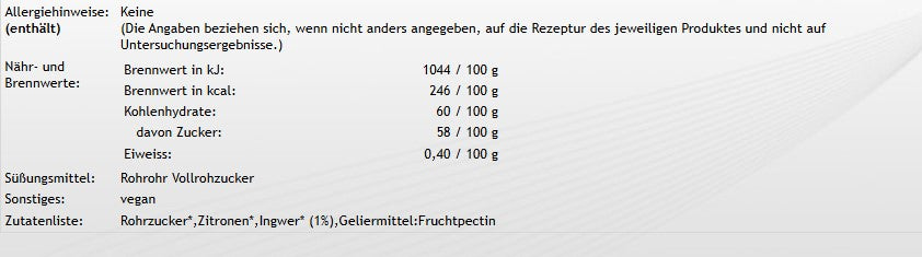Fattoria Sicilsole, Ingwer-Zitronen Marmelade, 370 gr Glas