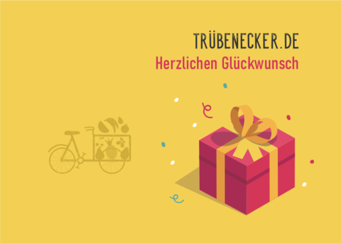 Grußkarte "HERZLICHEN GLÜCKWUNSCH"