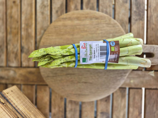 Spargel grün Bio regional vom Heitmeierhof
