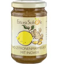 Fattoria Sicilsole, Ingwer-Zitronen Marmelade, 370 gr Glas