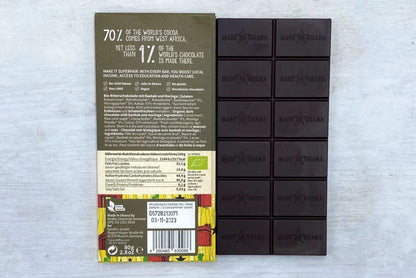 Zartbitterschokolade (57%) mit Baoab und Moringa fairafric 80 gr Bio