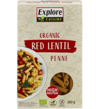Explore Cuisine, Penne aus roten Linsen, 250 g Packung -glutenfrei-