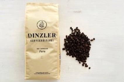 Dinzler Kaffeerösterei, Espresso Peru Organico, ganze Bohne, 1.000 gr Beutel
