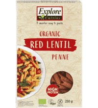 Explore Cuisine Penne aus roten Linsen, 250 gr Packung